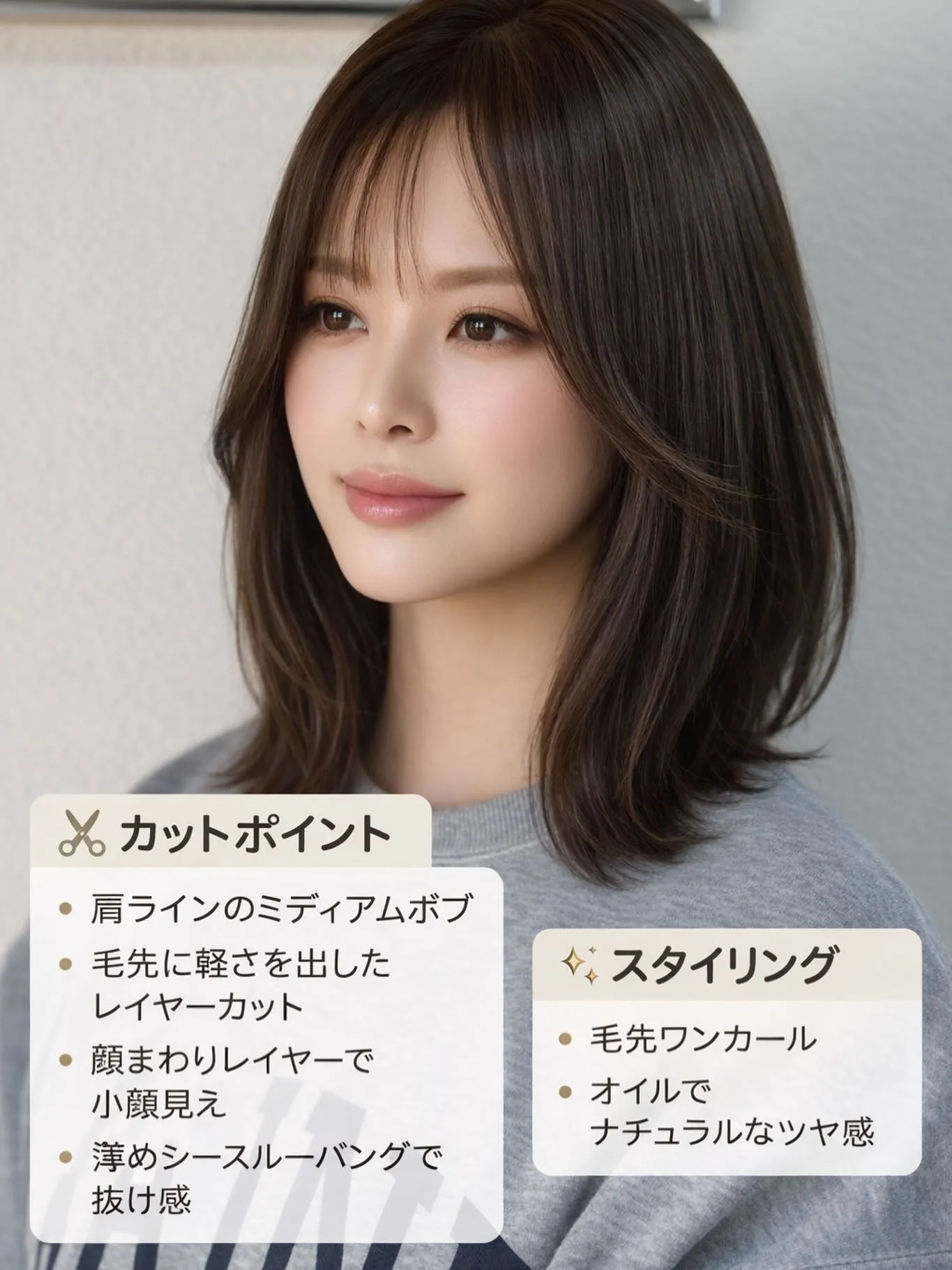 ミディアムボブ！